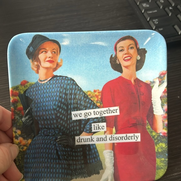 Anne Taunton 100% Melamine trinket tray 1950s humor - Picture 3 of 4
